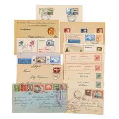allemand Empire / Colonies / Zeppelin - 14 reçus, lettres et cartes, allemand Empire / Colonies / Zeppelin - 14 reçus, lettres et cartes,
