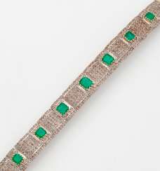 Magnificent Emerald And Diamond Bracelet Magnificent Emerald And Diamond Bracelet