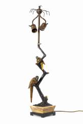 HARDERS, HANS: lamp with parrots HARDERS, HANS: lamp with parrots