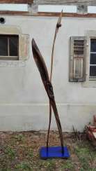 Franz Robert Czieslik: Installation / wood sculpture / Baumtur®: work directory B7/2016, acacia wood natural colors. Franz Robert Czieslik: Installation / wood sculpture / Baumtur®: work directory B7/2016, acacia wood natural colors.