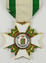 Saxony Civil Merit Order, 1. Model (1815-1912), Knights Cross 1. Class. Saxony Civil Merit Order, 1. Model (1815-1912), Knights Cross 1. Class.