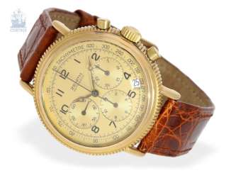 Watch: vintage goldplated Zenith automatic Chronograph with a glass floor, caliber 400 Watch: vintage goldplated Zenith automatic Chronograph with a glass floor, caliber 400