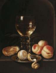 Still-life with Römer, peaches and lemon. Monogram son of a S. V-Z, active mid-17th. Century Still-life with Römer, peaches and lemon. Monogram son of a S. V-Z, active mid-17th. Century