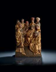 Group of figures with a preaching bishop Group of figures with a preaching bishop