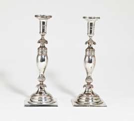 Pair of silver candlesticks Biedermeier Pair of silver candlesticks Biedermeier