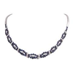 SHILLING necklace with brilliant-cut diamonds, together CA. 1 ct, SHILLING necklace with brilliant-cut diamonds, together CA. 1 ct,
