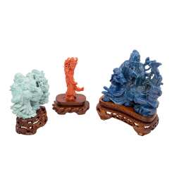 Three figural carvings. CHINA, 1960s Three figural carvings. CHINA, 1960s