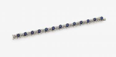 Bracelet with sapphires and diamonds Bracelet with sapphires and diamonds