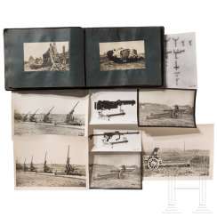 Photo album with numerous technical photos from World War I, 1914-18 Photo album with numerous technical photos from World War I, 1914-18