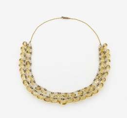 Seed pearl necklace with citrines USA, 1920-1930s Seed pearl necklace with citrines USA, 1920-1930s