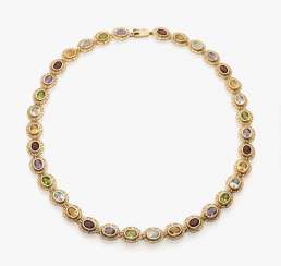 Multi-colored gemstone necklace Multi-colored gemstone necklace