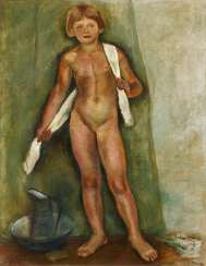 YAKUSHEVA, ALEXANDRA (1900-1986) Iza in the Morning. Portrait of the Artists Daughter , signed twice and dated 1935, also further signed, titled in Cyrillic and dated on the reverse, also further signed, titled and dated YAKUSHEVA, ALEXANDRA (1900-1986) Iza in the Morning. Portrait of the Artists Daughter , signed twice and dated 1935, also further signed, titled in Cyrillic and dated on the reverse, also further signed, titled and dated
