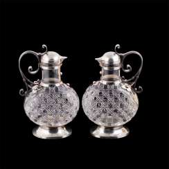 A couple of Russian elegant decanters A couple of Russian elegant decanters