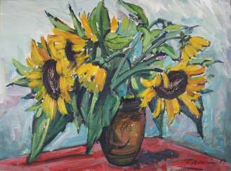 Friedhelm Beilharz, (geb. 1931 Düsseldorf) Stilleben mit Sonnenblumen Friedhelm Beilharz, (geb. 1931 Düsseldorf) Stilleben mit Sonnenblumen