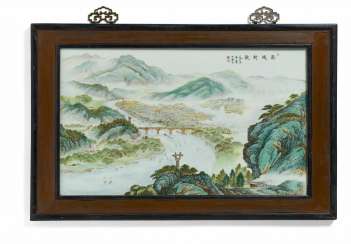 Platte mit der modernen Ansicht von Jingdezhen Platte mit der modernen Ansicht von Jingdezhen