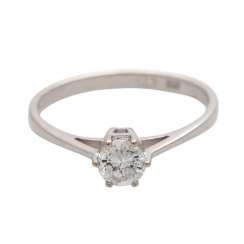 Engagement ring with brilliant approx 0,47 ct (grav.) Engagement ring with brilliant approx 0,47 ct (grav.)