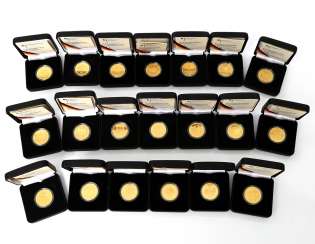 BRD/GOLD - Toplos mit 20 x 100 Euro in Gold, BRD/GOLD - Toplos mit 20 x 100 Euro in Gold,