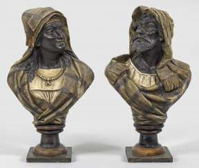 Pair of busts of an Arab-couple Pair of busts of an Arab-couple