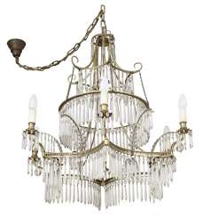 Chandeliers, six flames, the Baltic States, or Sweden, 1. Third 19. Century Chandeliers, six flames, the Baltic States, or Sweden, 1. Third 19. Century