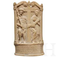 Ivory kissable tablet, France, 17th century Ivory kissable tablet, France, 17th century