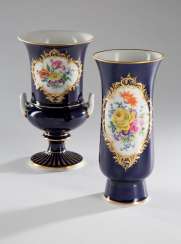 Vase Meissen Flower Painting, Vase Meissen Flower Painting,