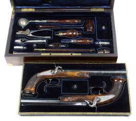 Duel pistols in a double box to 1855 Duel pistols in a double box to 1855
