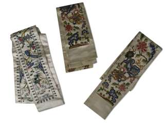 Deux Paires de Ärmelstreifen de Soie fine Broderie Deux Paires de Ärmelstreifen de Soie fine Broderie