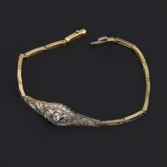 Art Deco bracelet with old European cut brilliant Art Deco bracelet with old European cut brilliant