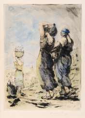 Without a title, without indicating the year, Seven watercolors, and drawings on paper as well as two etchings and one lithograph on wove paper. Without a title, without indicating the year, Seven watercolors, and drawings on paper as well as two etchings and one lithograph on wove paper.