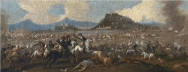 The battle of Christians against the Turks in the XVII century. The battle of Christians against the Turks in the XVII century.