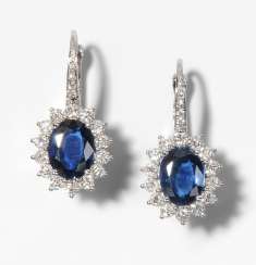 Sapphire And Diamond Earrings Sapphire And Diamond Earrings