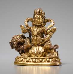 VAISHRAVANA - THE KEEPER OF THE TREASURES ON HIS LION VAISHRAVANA - THE KEEPER OF THE TREASURES ON HIS LION