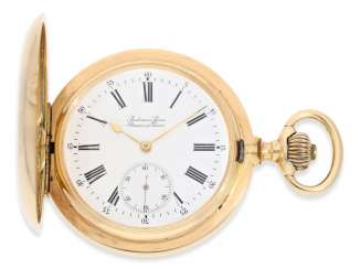 Pocket watch: very large and heavy gold savonnette, Anchor chronometer Audemars Freres No. 110747, made for the Russian market around 1900 Pocket watch: very large and heavy gold savonnette, Anchor chronometer Audemars Freres No. 110747, made for the Russian market around 1900