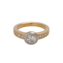 Ring mit Brillant ca. 0,75 ct, Ring mit Brillant ca. 0,75 ct,