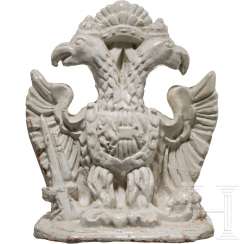 Supraporte with Austrian double-headed eagle made of ceramic, around 1800 Supraporte with Austrian double-headed eagle made of ceramic, around 1800
