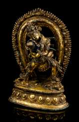 Fire-gilt Bronze of Samvara and NAIRATMYA Fire-gilt Bronze of Samvara and NAIRATMYA
