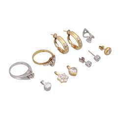 Set of 2 rings, 3 pendants, 2 Pairs and 2 single. Earrings, Set of 2 rings, 3 pendants, 2 Pairs and 2 single. Earrings,