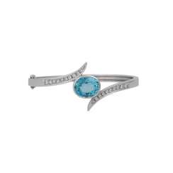 Bangle with brilliant-cut diamonds, together approx 1.2 ct, Bangle with brilliant-cut diamonds, together approx 1.2 ct,