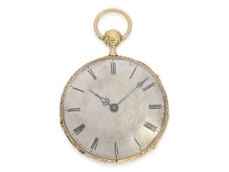 Pocket watch: French Lepine with Repetition, fine, rare factory quality with a ruby cylinder, temperature compensation, and earlier, shock protection, approx. 1830 Pocket watch: French Lepine with Repetition, fine, rare factory quality with a ruby cylinder, temperature compensation, and earlier, shock protection, approx. 1830