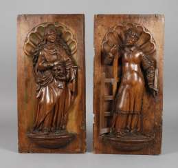 Pair of early Baroque style relief carvings Pair of early Baroque style relief carvings