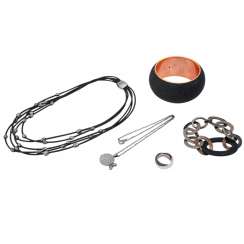 PESAVENTO 5-piece group of silver jewelry, PESAVENTO 5-piece group of silver jewelry,