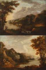 Couple of small Mediterranean landscapes by the sea Couple of small Mediterranean landscapes by the sea