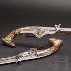 An important Pair of long, luxury,-wheel-lock pistols, Bohemia, around 1640 An important Pair of long, luxury,-wheel-lock pistols, Bohemia, around 1640