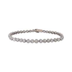 Rivièrearmband mit Altschliffdiamanten zusammen ac 4,2 ct, Rivièrearmband mit Altschliffdiamanten zusammen ac 4,2 ct,