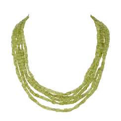 Necklace made of Peridot 5 rows Necklace made of Peridot 5 rows