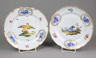 Редкая Meissen тарелки пару 1770 Редкая Meissen тарелки пару 1770