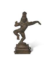 A RARE BRONZE FIGURE OF DANCING KRISHNA A RARE BRONZE FIGURE OF DANCING KRISHNA
