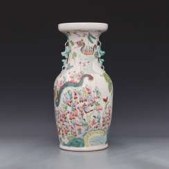 Qing Dynasty painting One hundred children Binaural vase Qing Dynasty painting One hundred children Binaural vase
