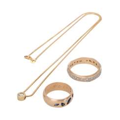 Set of 2 rings and 1 necklace Set of 2 rings and 1 necklace