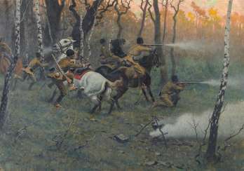 Russian Cossacks in the battle Russian Cossacks in the battle